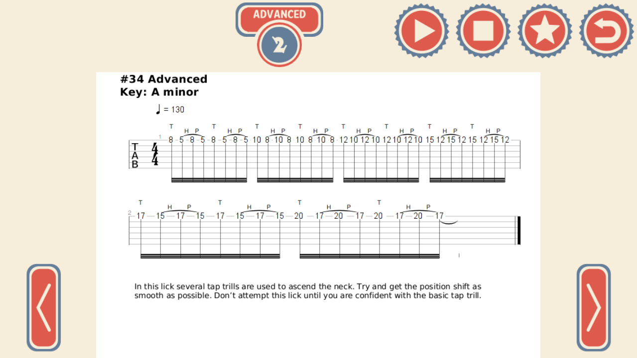 Android application Learn Tapping for Guitar screenshort