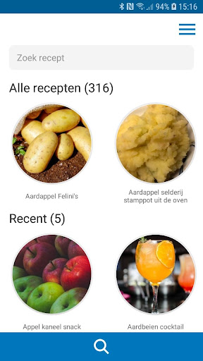 Android application Eiwitarme Recepten screenshort