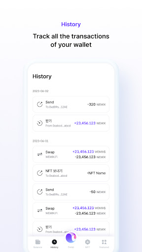 Screenshot of WEMIX Wallet