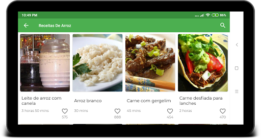 All recipes in Português