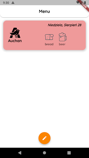Android application GrizzlyList screenshort