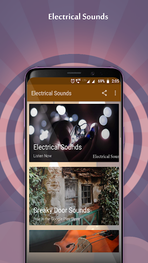 Android application Electrical Sounds screenshort