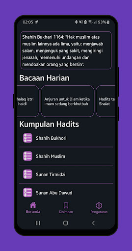 Android application Hadis Ku -Kitab hadits 14 imam screenshort