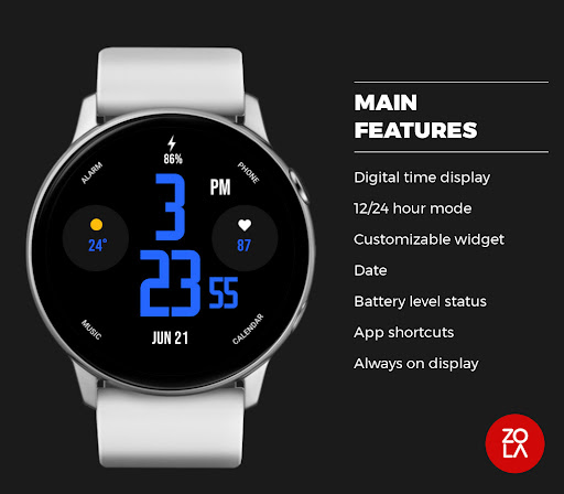 Blue Nation Watch Face Screen 2