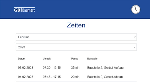 Stundenzettel für Gerüstbauer Screen 3