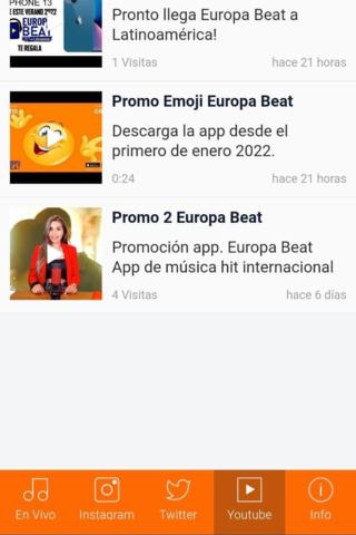 Android application Europa Beat screenshort