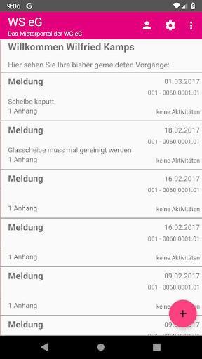 Android application WS eG screenshort