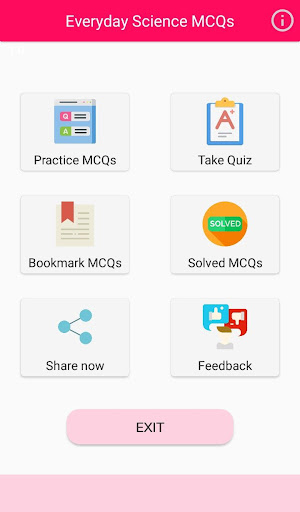Android application Everyday Science MCQs screenshort