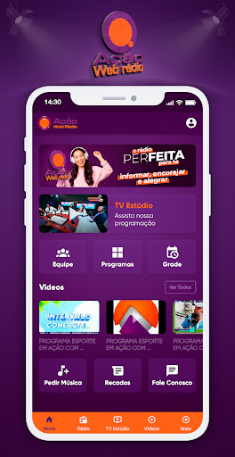 Android application Ação Web Rádio screenshort