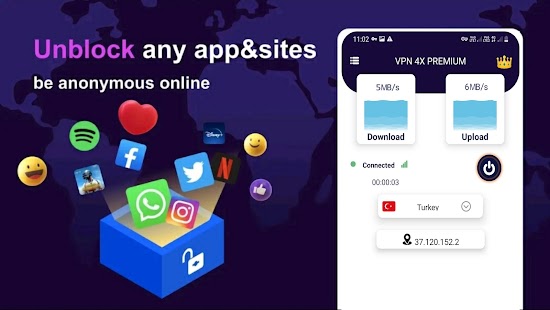 VPN 4X Premium Screenshot