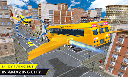 US Flying Bus Driving Game 1.2 APK + Mod (Unlimited money) إلى عن على ذكري المظهر