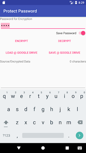 Android application Protect Password screenshort