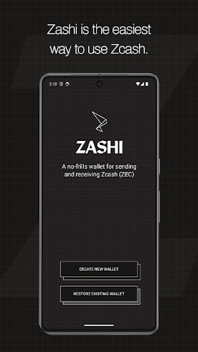Android application Zashi: Zcash Wallet screenshort