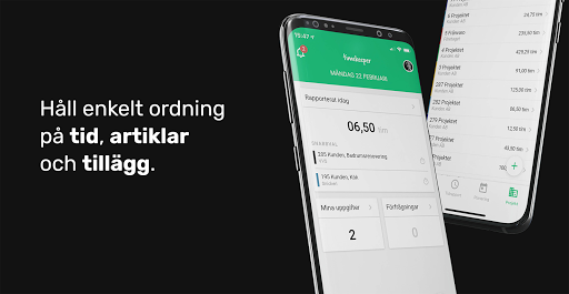 Android application Timekeeper - tidrapportering screenshort