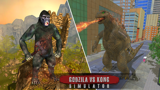 Godzilla  Kong 2021 Angry Monster Fighting Games