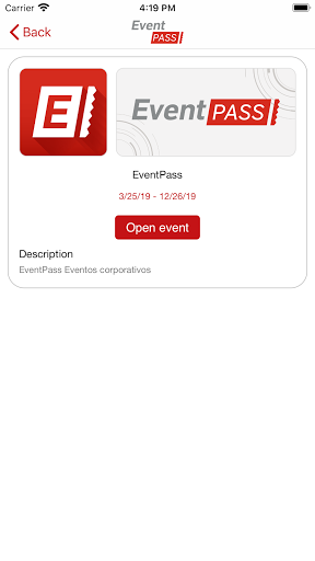 EventPass Screen 2