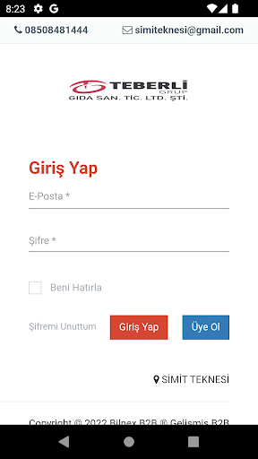 Android application Simit Teknesi screenshort