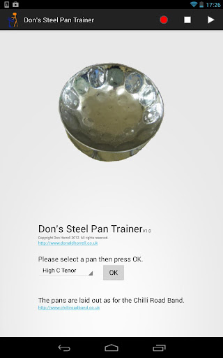 Android application Don's Steel Pan Trainer screenshort
