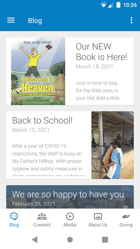 Android application SERVING OUR WORLD screenshort