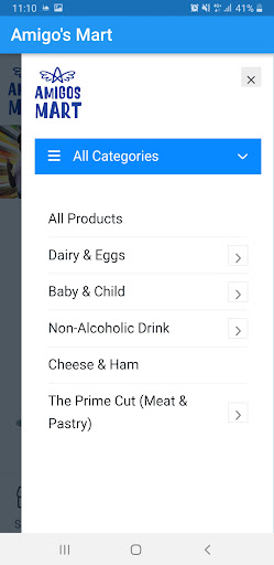 Android application Amigos Mart screenshort