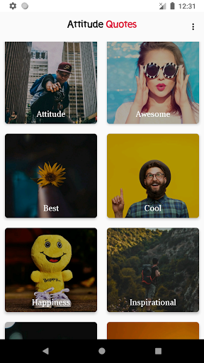 Android application Attitude Quotes screenshort