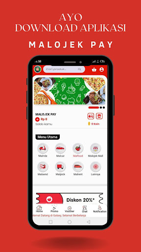 Android application MALOJEK - OJEK ONLINE screenshort