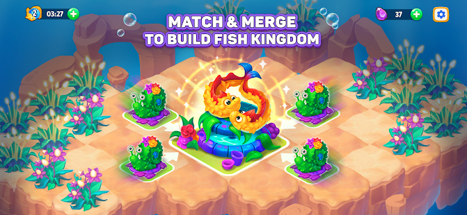 Sea Merge Fish Games in Aquarium &amp; Ocean Puzzle v1.9.4 Mod (Free Shopping) Apk