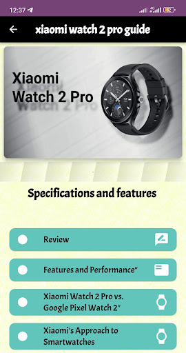 Android application xiaomi watch 2 pro guide screenshort