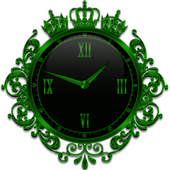 Green Crown Clock Widget MOD
