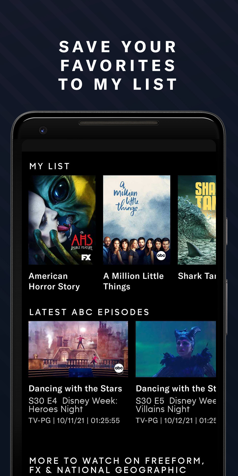 Android application ABC – Live TV & Full Episodes screenshort