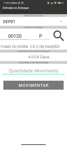 Movimento de Estoque Screen 3