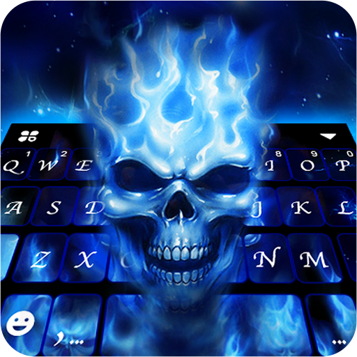 Flaming Skull 3D Theme  Icon