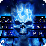 Cover Image of Descargar Tema de teclado Flaming Skull 3d  APK