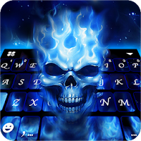 Тема для клавиатуры Flaming Skull 3d