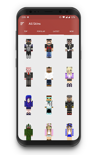 Youtubers Skins Screen 3