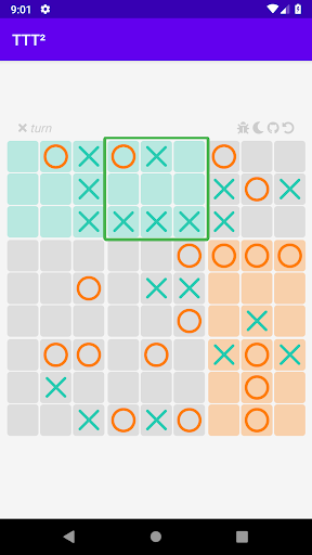 Android application Tic-Tac-Toe-Squared screenshort