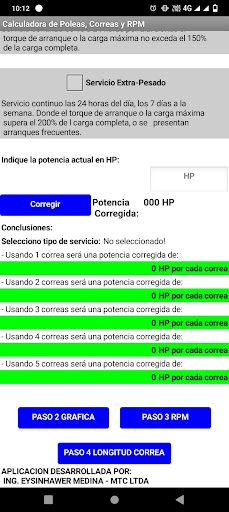 MTC Calculadora de poleas Screen 2
