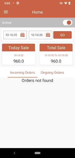 Android application APeats Vendor screenshort