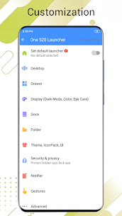 One S20 Launcher v2.9 MOD APK (Premium) Free For Android 8