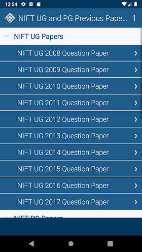 NIFT UG and PG Previous Papers Screen 3