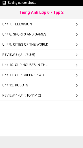 Android application Tieng Anh 6 - T2 screenshort