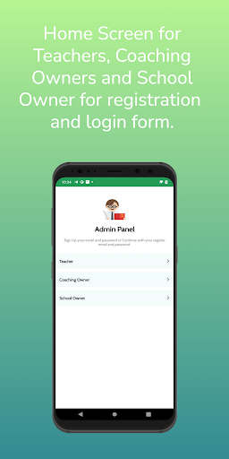 Android application HomeTuition Admin screenshort