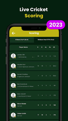 Live Cricket Score Screen 3