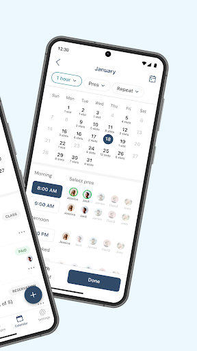 Screenshot of PocketSuite Client Booking App