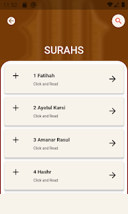 Salah Surahs In Quran Screenshot