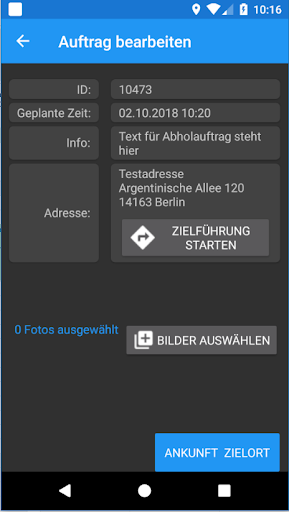 CSH-Auftrag Screen 3