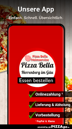Android application Pizza Bella Herrenberg im Gäu screenshort