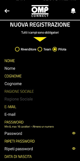 Android application OMP Connect screenshort