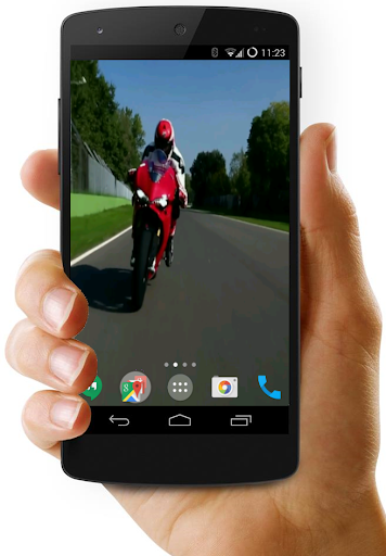 Android application Moto Racing HD Video Wallpaper screenshort