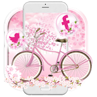 Sakura, Bicycle, Love3D иконки тем фоновых HD